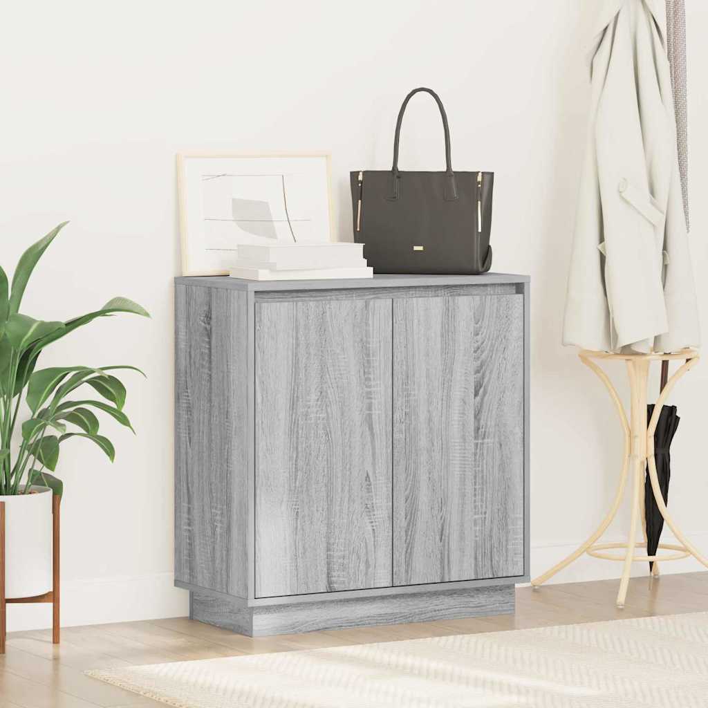 Skänk med hylla Grå Sonoma 71 x 34.5 x 75 cm Konstruerat trä