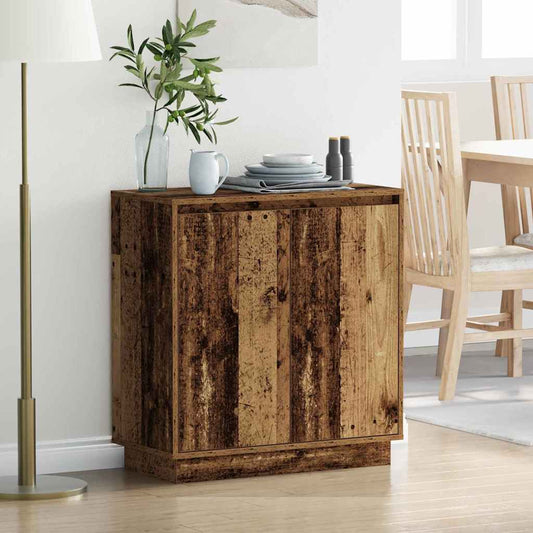 Skänk med hylla Gammalt trä 71 x 34.5 x 75 cm Konstruerat trä