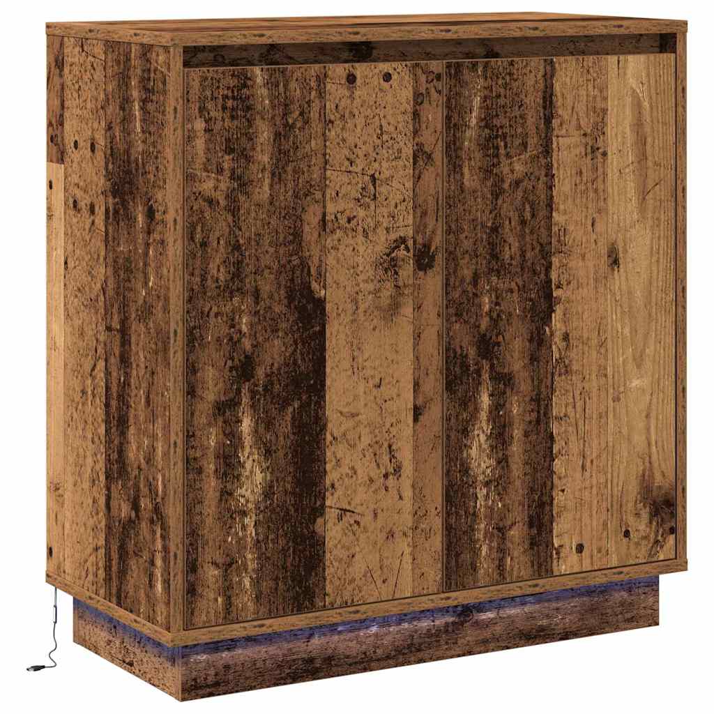 Skänk med hylla Gammalt trä 71 x 34.5 x 75 cm Konstruerat trä