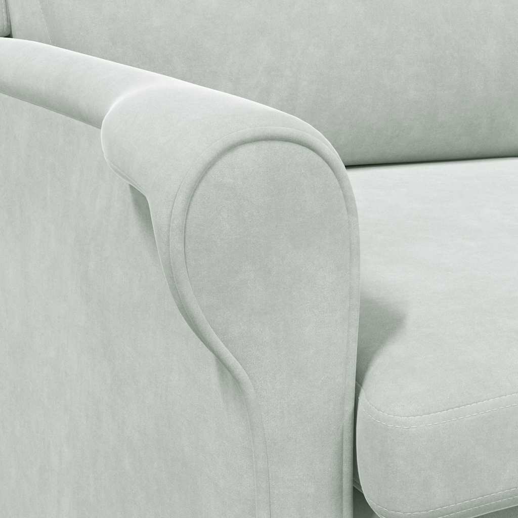 Fåtölj Ljusgrå 76 x 94 x 102 cm Sammet