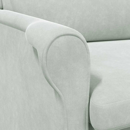 Fåtölj Ljusgrå 76 x 94 x 102 cm Sammet