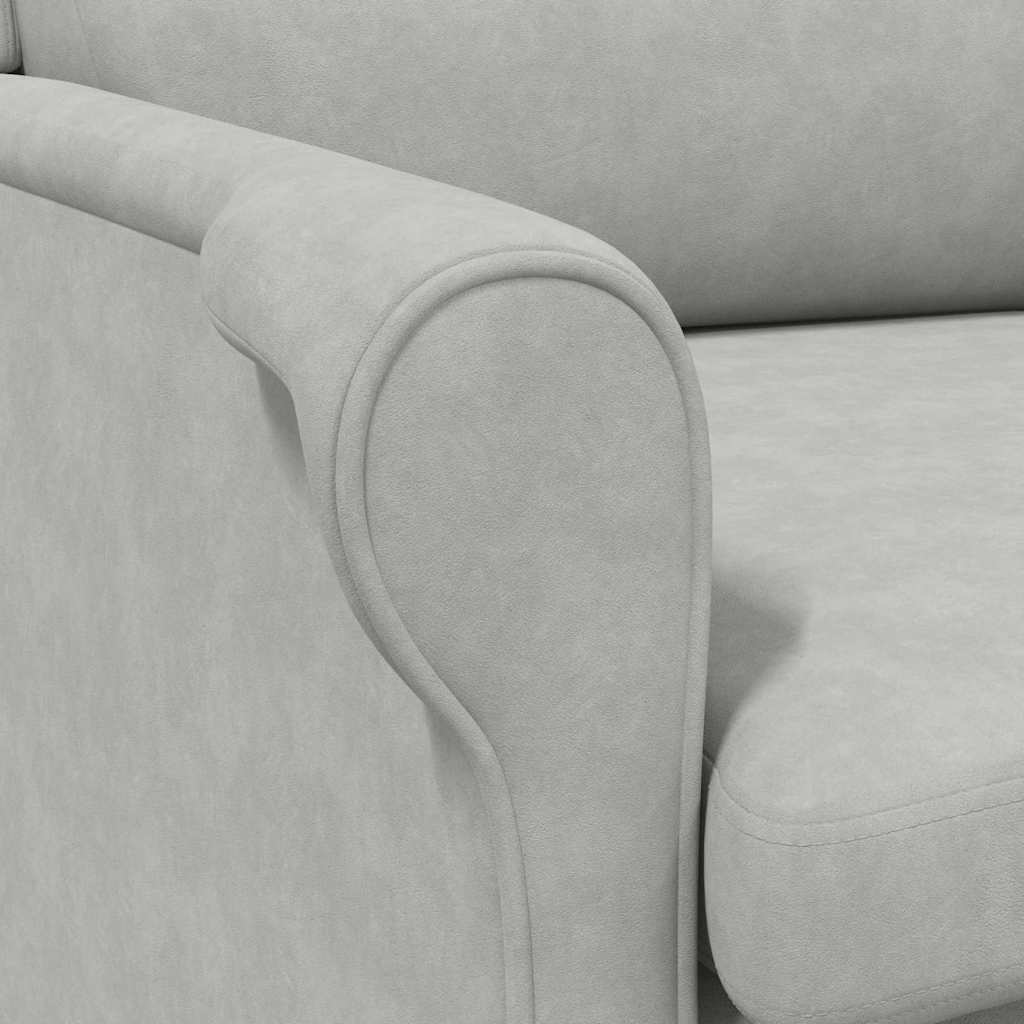 Fåtölj Ljusgrå 76 x 94 x 102 cm Mikrofiber