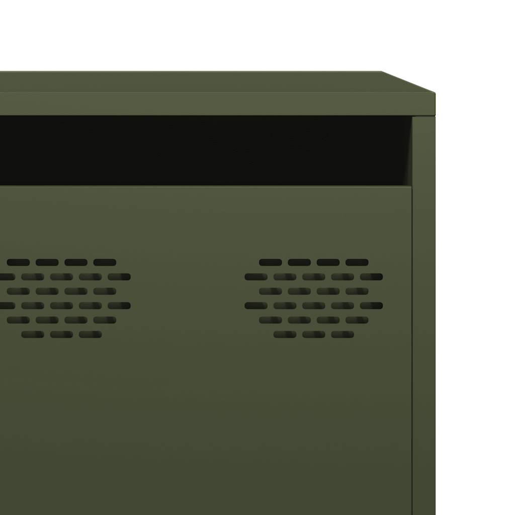 TV-Möbel DIV. TV-Bänk olivgrön 202x39x43,5 cm kallvalsat stål