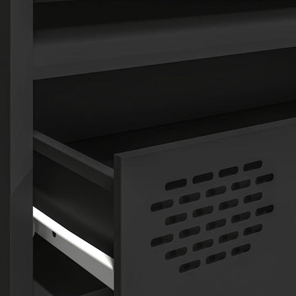 TV-Möbel DIV. TV-Bänk Svart 202x39x43,5 cm kallvalsat stål