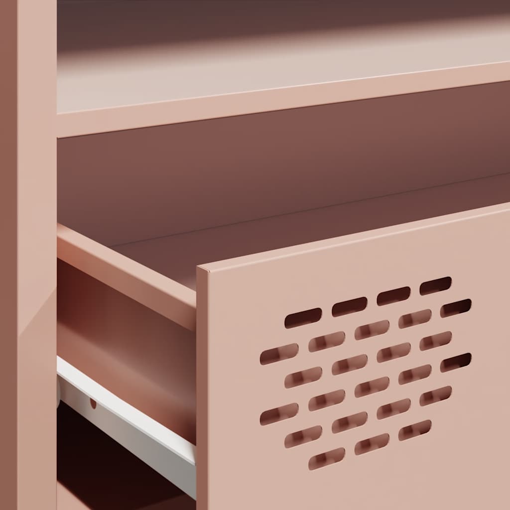 TV-Möbel DIV. TV-Bänk rosa 202x39x43,5 cm kallvalsat stål