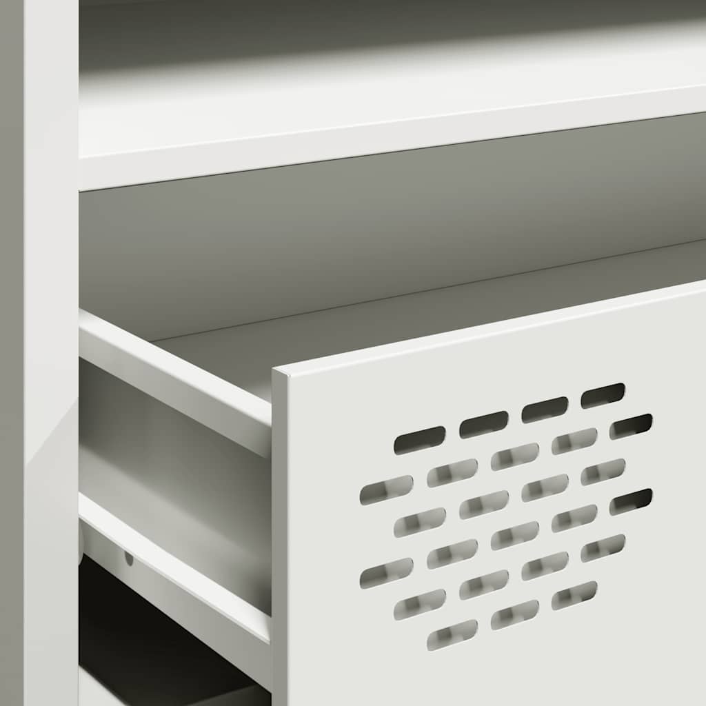 TV-Möbel DIV. TV-Bänk Vit 202x39x43,5 cm kallvalsat stål