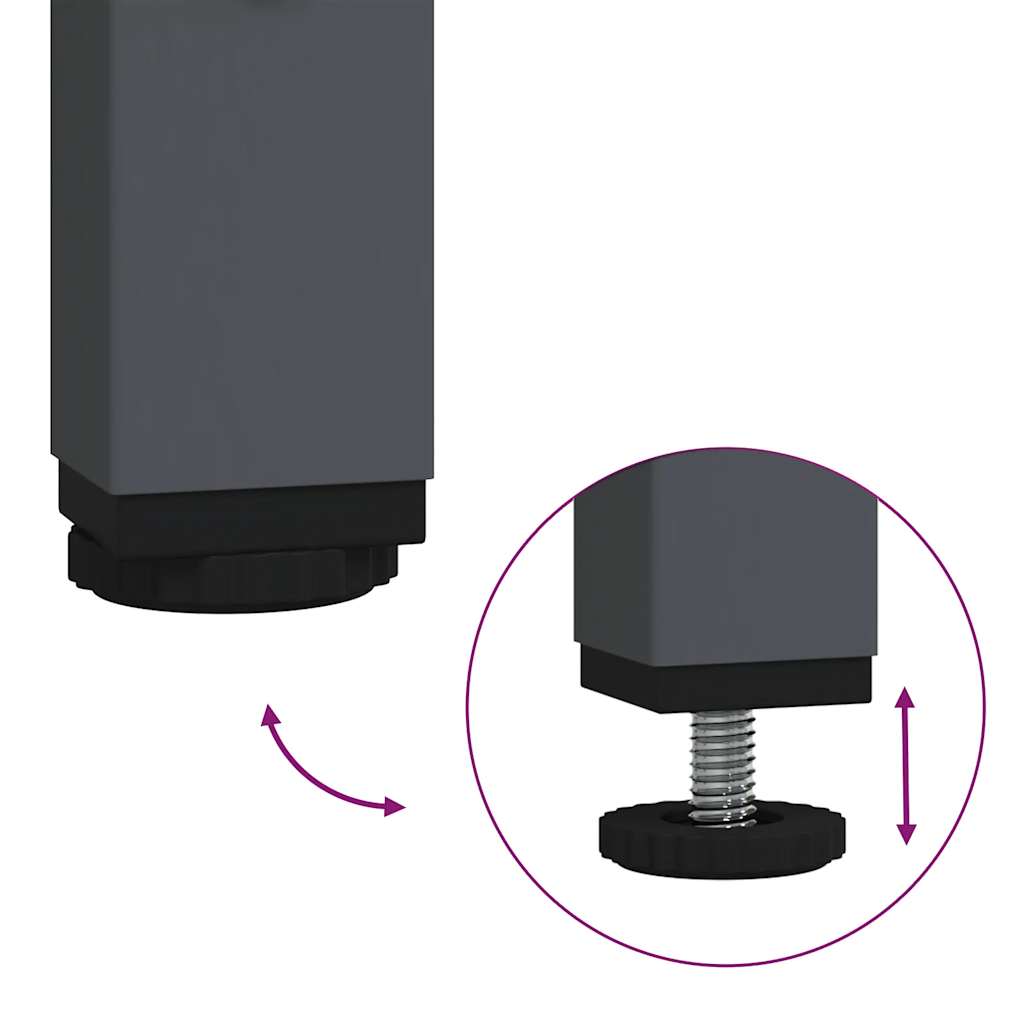 Skänk DIV. antracit 135x39x103,5 cm kallvalsat stål
