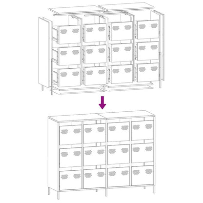 Skänk DIV. antracit 135x39x103,5 cm kallvalsat stål