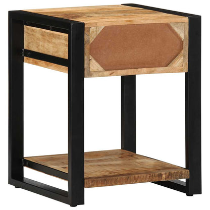 Sidobord Trä 40x40x50 cm massivt grovt mangoträ