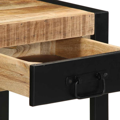 Sidobord Trä 40x40x50 cm massivt grovt mangoträ