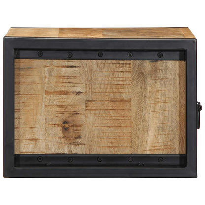 Sängbord 2 st 40x35x25 cm massivt grovt trä mango