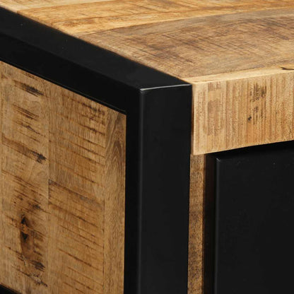Sängbord 2 st 40x35x25 cm massivt grovt trä mango