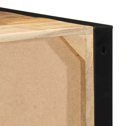 Sängbord 2 st 40x35x25 cm massivt grovt trä mango