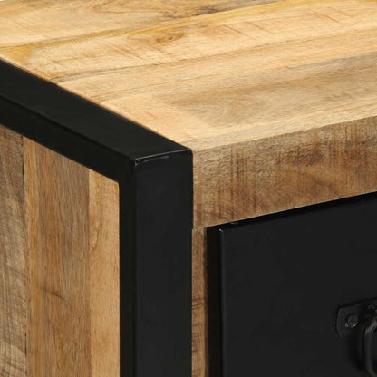Sängbord 2 st 40x35x40 cm massivt grovt trä mango
