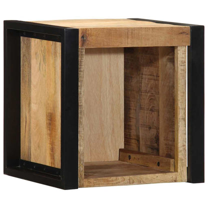 Sängbord 2 st 40x35x40 cm massivt grovt trä mango