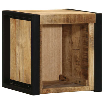 Sängbord 2 st 40x35x40 cm massivt grovt trä mango