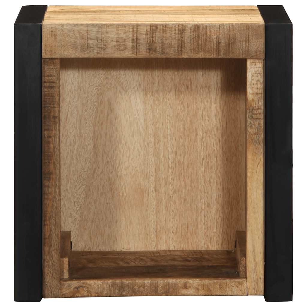 Sängbord 2 st 40x35x40 cm massivt grovt trä mango
