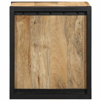 Sängbord 2 st 40x35x40 cm massivt grovt trä mango