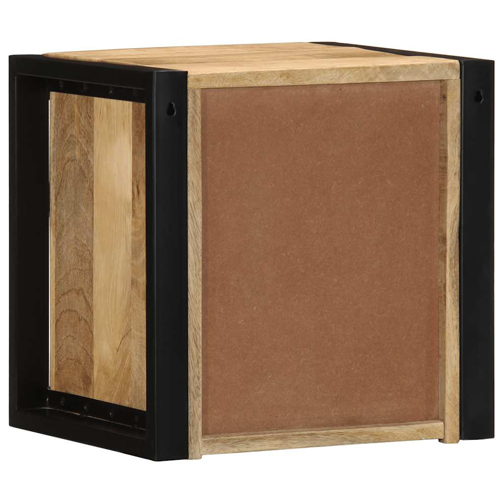 Sängbord 2 st 40x35x40 cm massivt grovt trä mango