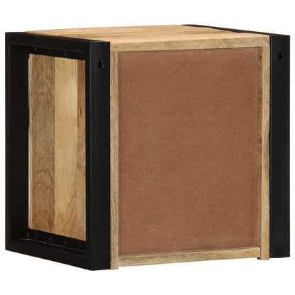 Sängbord 2 st 40x35x40 cm massivt grovt trä mango