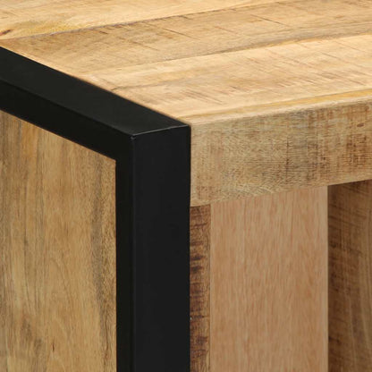 Sängbord 2 st 40x35x40 cm massivt grovt trä mango