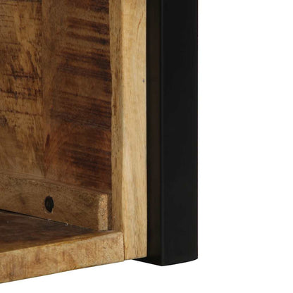Sängbord 2 st 40x35x40 cm massivt grovt trä mango