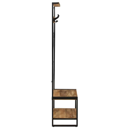 Hallmöbel 80x40x190 cm massiv grov trämango