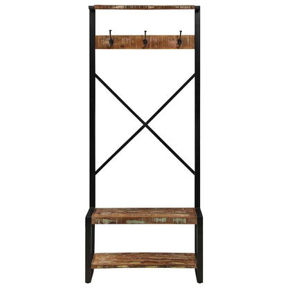 Hallmöbel flerfärgad 80x40x190 cm massivt Trä återvunnet