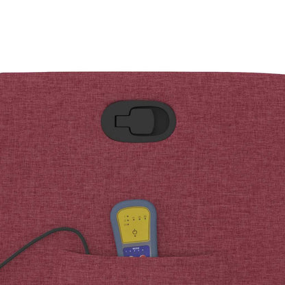 Elektrisk Massagefåtölj Vinröd tyg