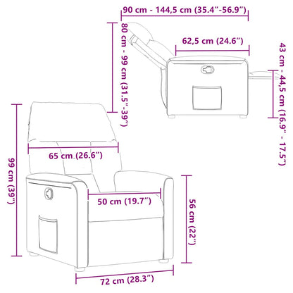 Fåtölj Grå molngrå tyg