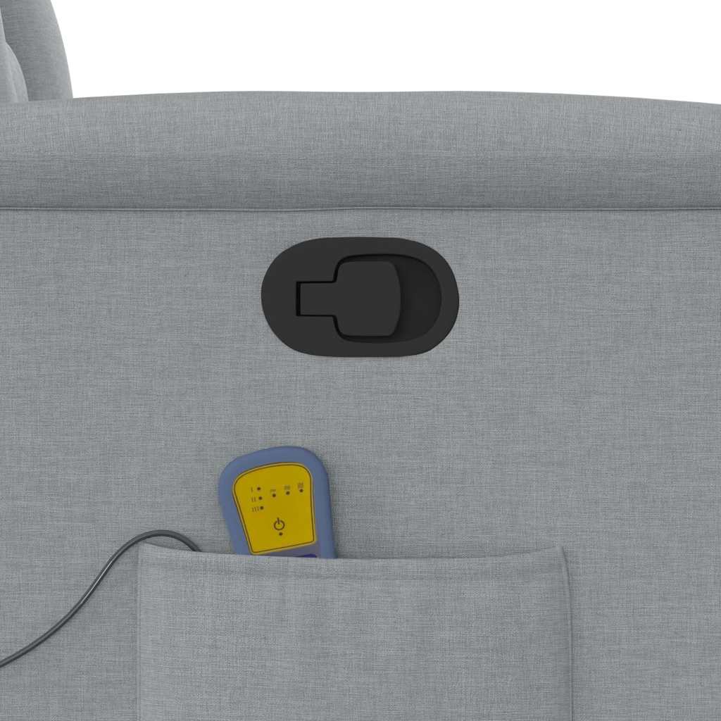 Elektrisk Massagefåtölj Ljusgrå tyg