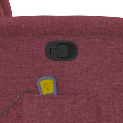 Elektrisk Massagefåtölj Vinröd tyg