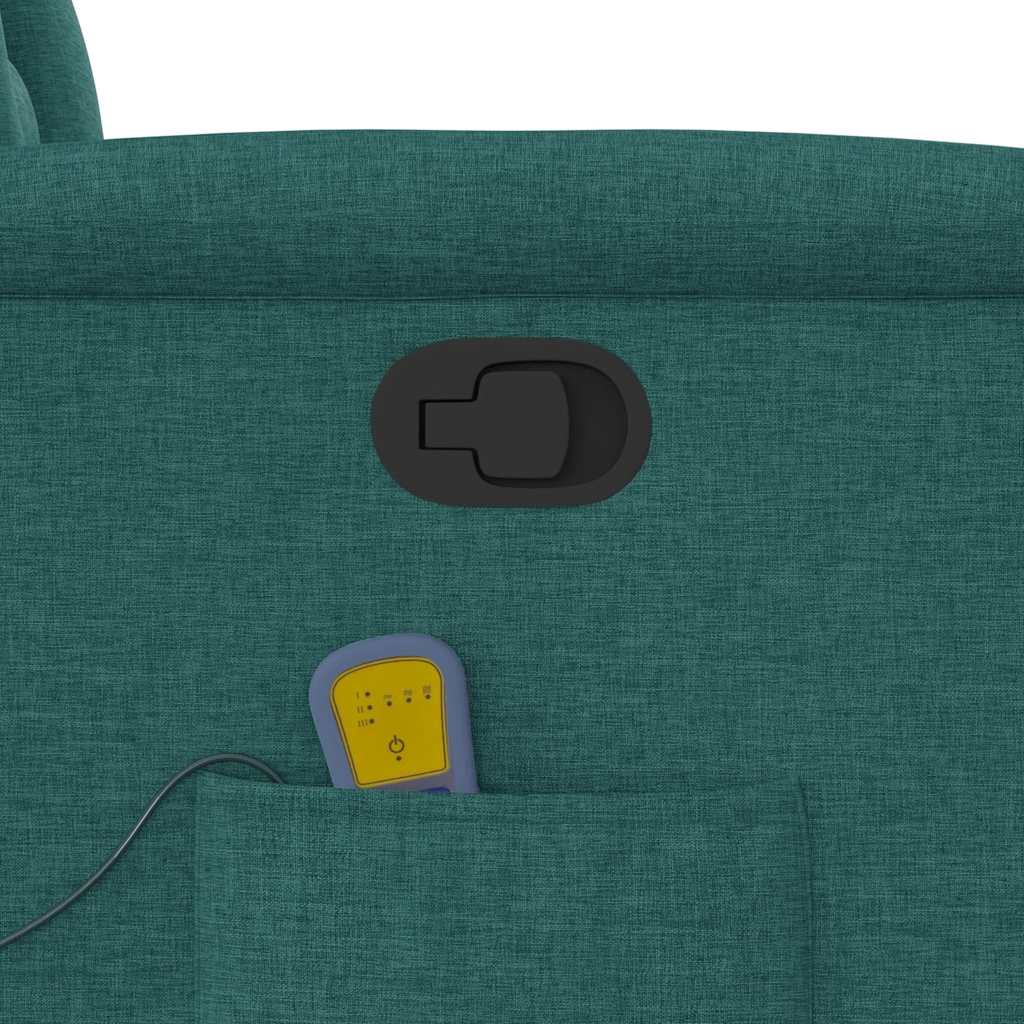 Elektrisk Massagefåtölj Grön Mörkgrön tyg