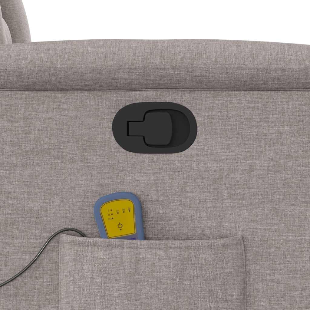 Elektrisk Massagefåtölj Taupe tyg