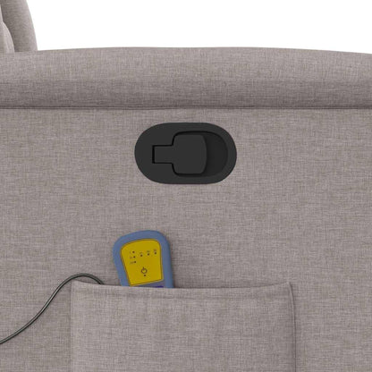 Elektrisk Massagefåtölj Taupe tyg