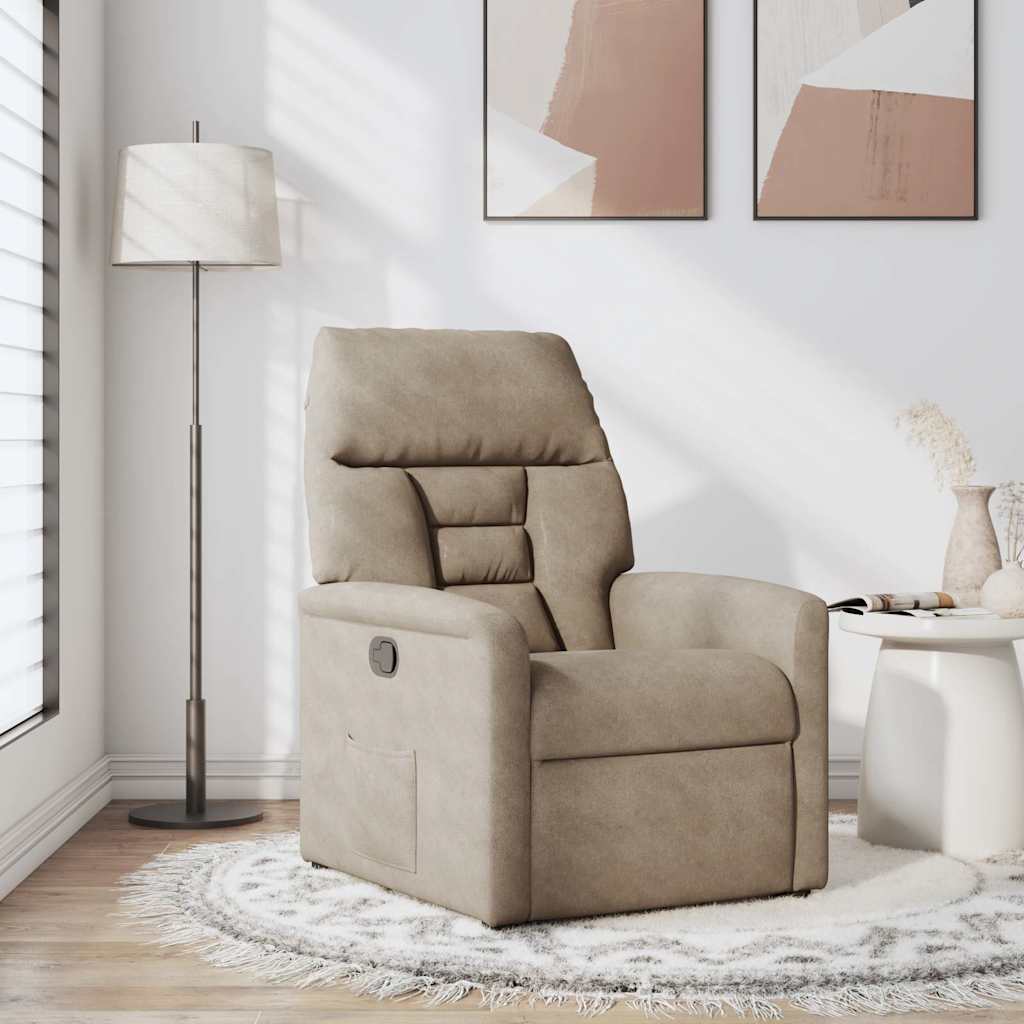 Fåtölj Taupe Reclinerfåtölj mikrofibertyg