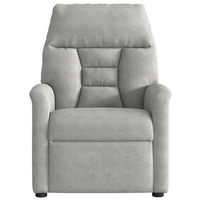 Fåtölj Ljusgrå Reclinerfåtölj mikrofibertyg