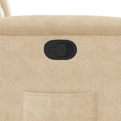 Fåtölj Gräddvit Reclinerfåtölj mikrofibertyg