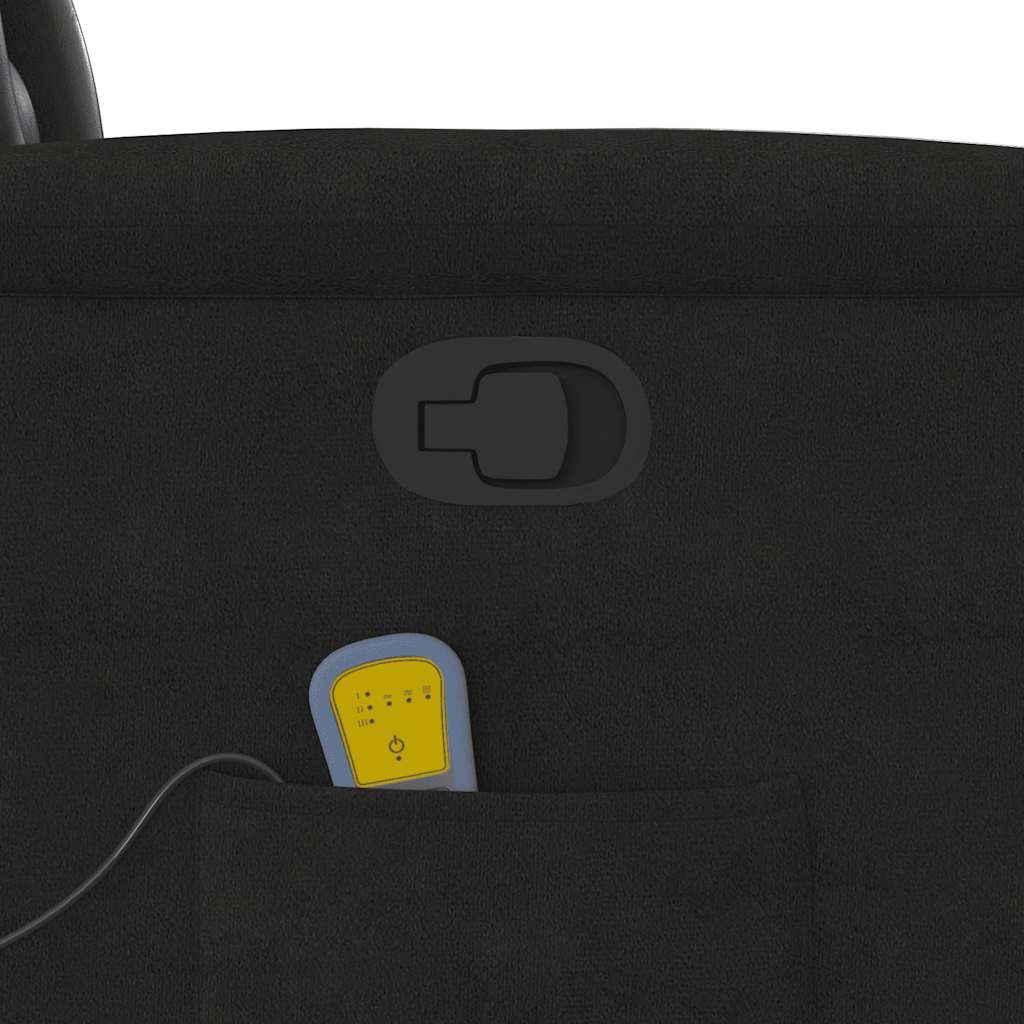 Elektrisk Massagefåtölj Svart mikrofibertyg