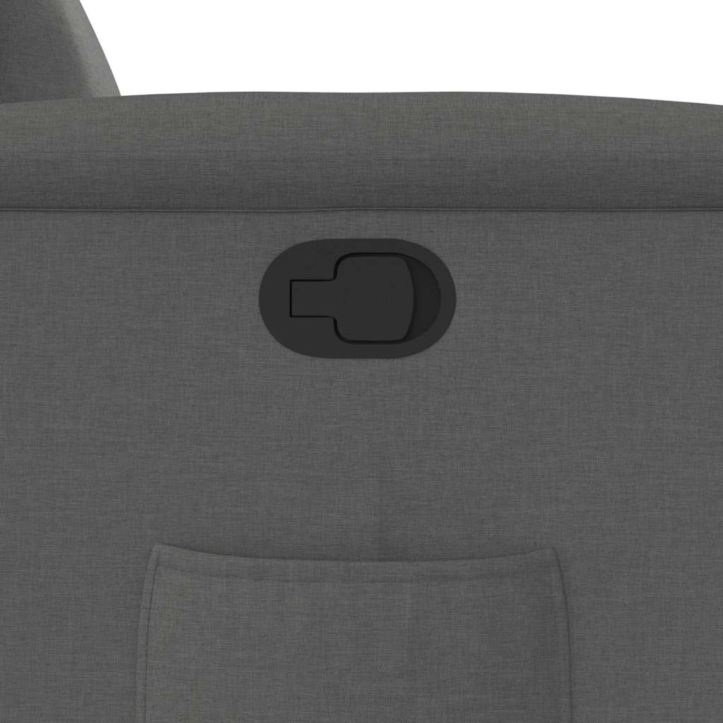 Fåtölj Mörkgrå Reclinerfåtölj tyg