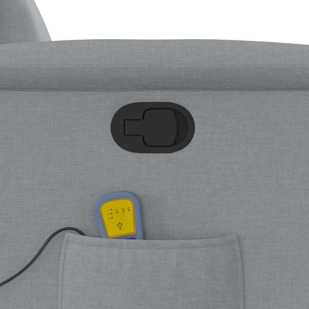 Elektrisk Massagefåtölj Ljusgrå tyg