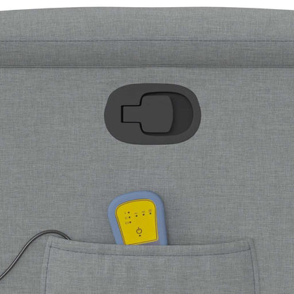 Elektrisk Massagefåtölj Ljusgrå tyg