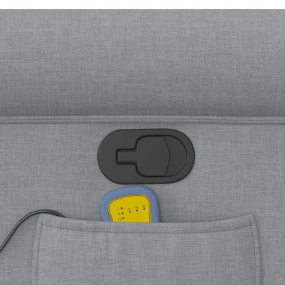 Elektrisk Massagefåtölj Ljusgrå tyg