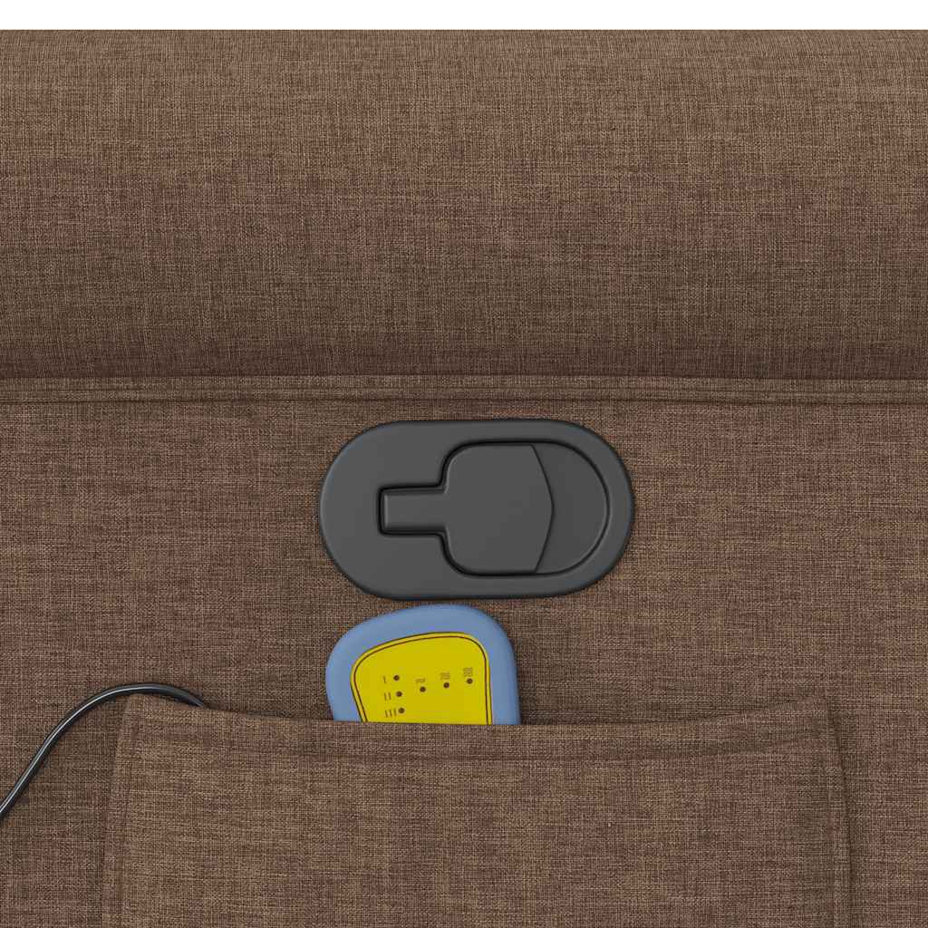 Elektrisk Massagefåtölj Brun tyg
