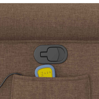 Elektrisk Massagefåtölj Brun tyg