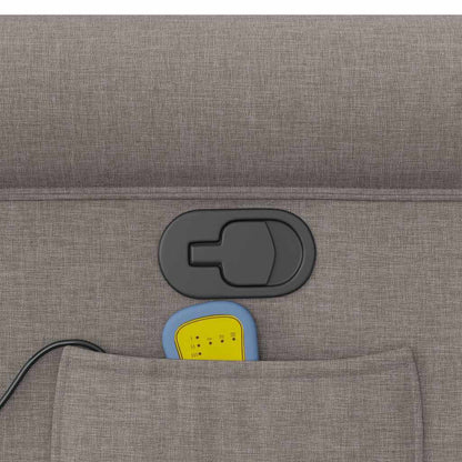 Elektrisk Massagefåtölj Taupe tyg