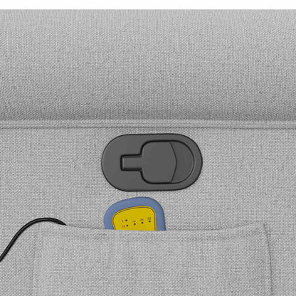 Elektrisk Massagefåtölj Ljusgrå tyg