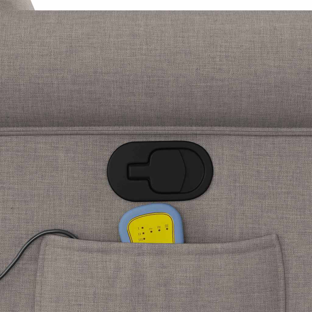 Elektrisk Massagefåtölj Taupe tyg