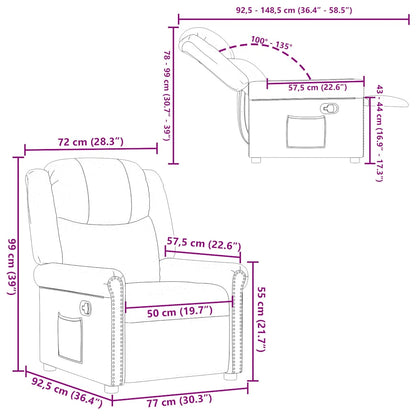 Fåtölj Svart Reclinerfåtölj glansig konstläder
