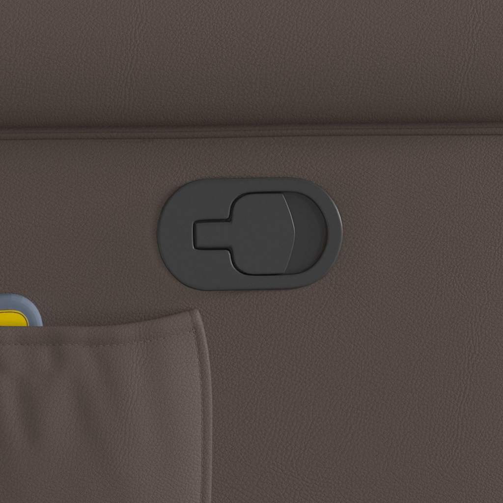 Elektrisk Massagefåtölj Brun glansig konstläder